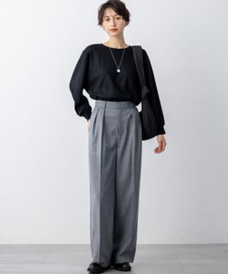 洗える】ウールミルドジャージー フォルム カットソー