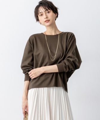 23区 新品未使用 ウールミルド ジャージーカットソー　38 ダルブルー 洗える】ウールミルドジャージー フォルム カットソー