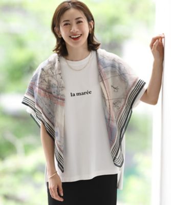 価格応⭐︎yori イッピーチェックブラウス　38 シアーチェックレイヤード フレア Tブラウス（KKWSLM0536