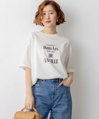 ＜23区 S (Women/小さいサイズ)＞シャツテール　ロゴＴＥＥ（ＫＫＷＳＬＭ６３３５）