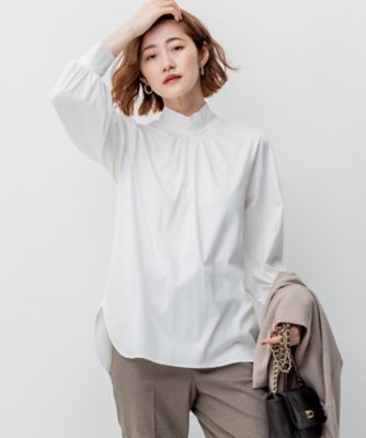 ＜23区 S (Women/小さいサイズ)＞【洗える】ハイネック　フォルム　ロングＴシャツ（ＫＫＷＳＳＡ０３３３）