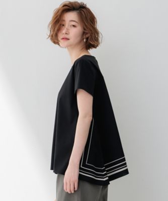 ＜23区 L (Women/大きいサイズ)＞【洗える】スカーフプリントコンビ　バックデザイン　カットソー（ＫＫＷＷＣＭ０４３６）