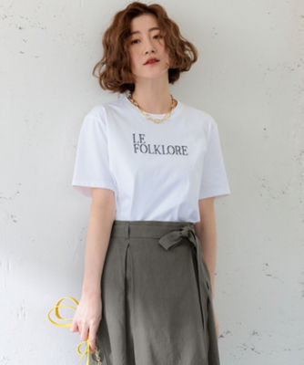 ＜23区 L (Women/大きいサイズ)＞ＦＯＬＫＬＯＲＥ　ロゴＴシャツ（ＫＫＷＷＣＭ０４３９）