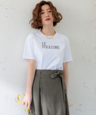 ＜23区 L (Women/大きいサイズ)＞ＦＯＬＫＬＯＲＥ　ロゴＴシャツ（ＫＫＷＷＣＭ０４３９）