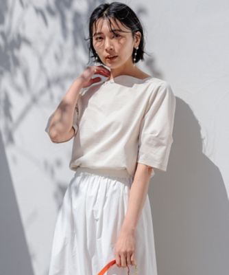 ＜23区 L (Women/大きいサイズ)＞【洗える】ライトリンクルジャージー　カットソー（ＫＫＷＷＣＭ０５４０）