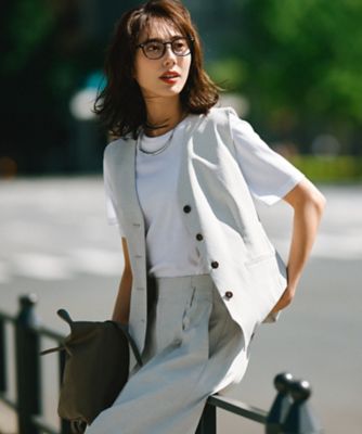 23区 L (Women/大きいサイズ)/ニジュウサンク エル 【一部店舗限定/接触冷感】ベーシック IT TEE(KKWWCM0860)