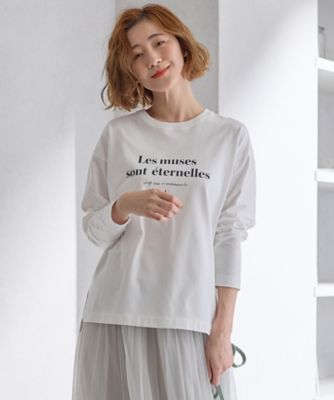 23区 L (Women/大きいサイズ)/ニジュウサンク エル 【洗える】ミューズ ロゴTシャツ(KKWWCS0231)