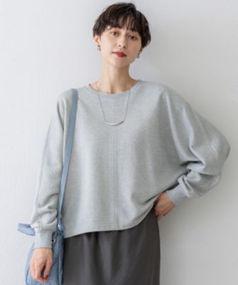 ＜23区 L (Women/大きいサイズ)＞【洗える】シャイニーコットンテリー　ドルマン　スウェット（ＫＫＷＷＧＡ０３３１）