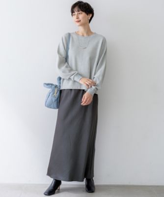 25aw 新品同■23区■洗える シャイニーコットンテリー ドルマン スウェット 洗える】シャイニーコットンテリー ドルマン スウェット / 23区