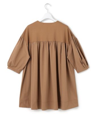 洗える】シルキータフタコンビ チュニック カットソー