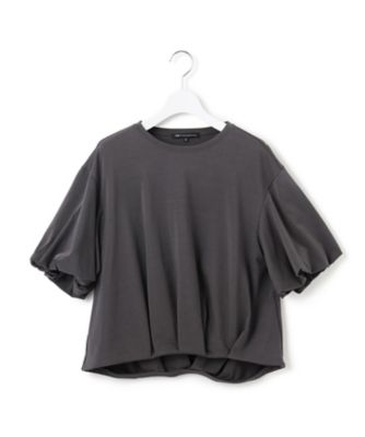 【ＷＥＢ＆一部店舗限定／接触冷感】ツイストコットンプレーティング　バルーンスリーブ　カットソー（ＫＫＷＷＧＡ０８１０）