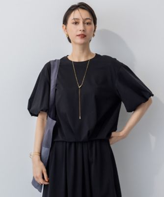 【ＷＥＢ＆一部店舗限定／接触冷感】ツイストコットンプレーティング　バルーンスリーブ　カットソー（ＫＫＷＷＧＡ０８１０）