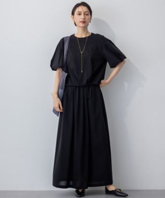 【ＷＥＢ＆一部店舗限定／接触冷感】ツイストコットンプレーティング　バルーンスリーブ　カットソー（ＫＫＷＷＧＡ０８１０）
