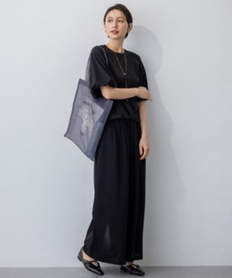 【ＷＥＢ＆一部店舗限定／接触冷感】ツイストコットンプレーティング　バルーンスリーブ　カットソー（ＫＫＷＷＧＡ０８１０）