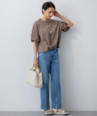 【ＷＥＢ＆一部店舗限定／接触冷感】ツイストコットンプレーティング　バルーンスリーブ　カットソー（ＫＫＷＷＧＡ０８１０）
