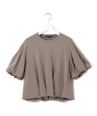 【ＷＥＢ＆一部店舗限定／接触冷感】ツイストコットンプレーティング　バルーンスリーブ　カットソー（ＫＫＷＷＧＡ０８１０）