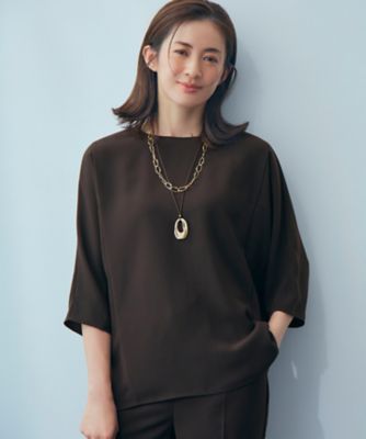 【新品タグ付き】n♡line スーツ 13号 XLサイズ ストレッチ　シルク生地 吸水速乾／UVカット／接触冷感】ストレッチジョーゼット