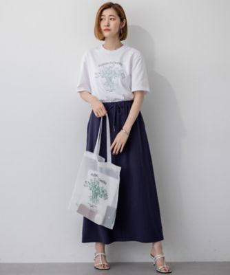 洗える】JANE PACKERコラボ フラワー刺繍 Tシャツ