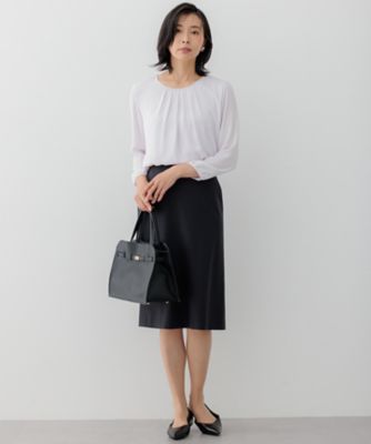 洗える】シルキーデシン ボールチェーン カットソー