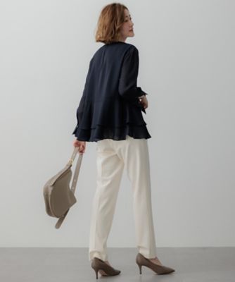 484 新品 23区 洗える テプラマットシフォン ブラウス シャツ 38(9) 23区 tシャツ 「洗える」テプラマットシフォン ブラウス