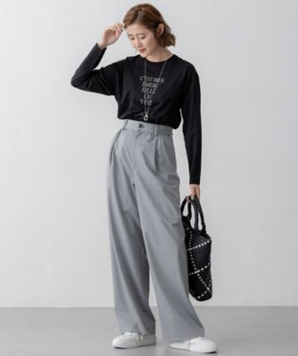 tシャツ 「洗える」レタープリント ロンTEE レディース 洗える】レタープリント ロンTEE / 23区 | ファッション通販