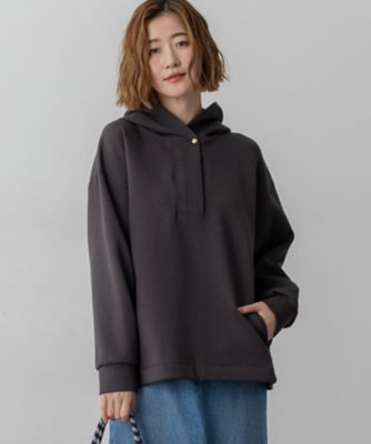 ＜23区 L (Women/大きいサイズ)＞【洗える】コットンエアーダンボール　ドロスト　フーディー（ＫＫＷＷＧＷ０６３０）