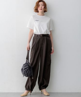 Oggi掲載】バック刺繍 メッセージロゴ Tシャツ