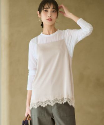 サテンレースキャミソール（KKWWLM6336） | 23区 L (Women