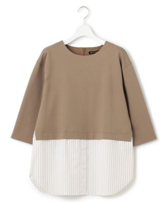 洗える】コンビネーション チュニック カットソー 