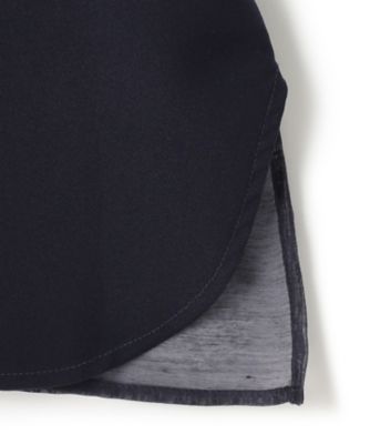 【洗える／好評につき新色追加】ストレッチジョーゼットリブコンビ　バックデザイン　カットソー（ＫＫＷＷＳＭ０４３２）