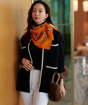 滝沢眞規子さん着用／WEB限定カラーあり】ウーステッドウール リブ