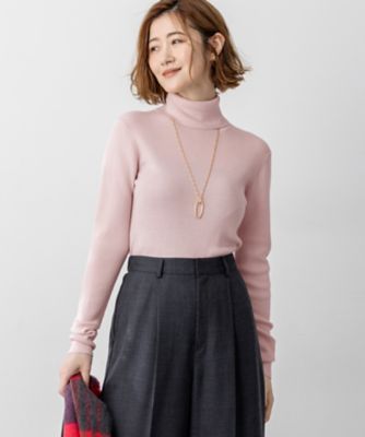 ＜23区 (Women)＞【見上愛さん着用／ＷＥＢ限定カラーあり】ウーステッドウール　リブタートル　ニット（ＫＲ２３ＧＷ０４５４）