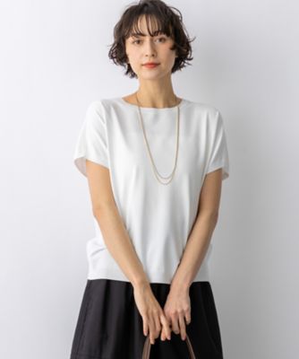 ＜23区 (Women)＞【新色追加／見上愛さん着用】レーヨンポリエステルストレッチ　プルオーバー　ニット（ＫＲ２３ＬＭ０４５４）