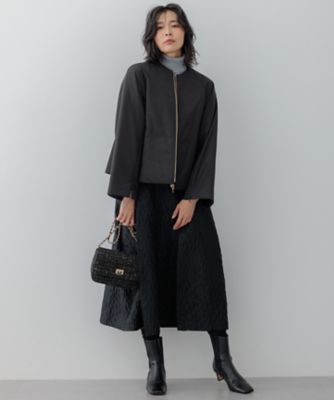 【Ｏｇｇｉ１月号／ＣＬＡＳＳＹ．１１月号掲載】ウーステッドウール　リブタートルネック　ニット（ＫＲ２６ＣＷ０４５４）
