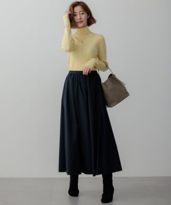 【Ｏｇｇｉ１月号／ＣＬＡＳＳＹ．１１月号掲載】ウーステッドウール　リブタートルネック　ニット（ＫＲ２６ＣＷ０４５４）
