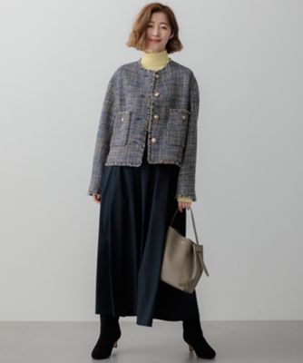 【Ｏｇｇｉ１月号／ＣＬＡＳＳＹ．１１月号掲載】ウーステッドウール　リブタートルネック　ニット（ＫＲ２６ＣＷ０４５４）