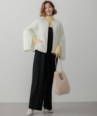 【Ｏｇｇｉ１月号／ＣＬＡＳＳＹ．１１月号掲載】ウーステッドウール　リブタートルネック　ニット（ＫＲ２６ＣＷ０４５４）