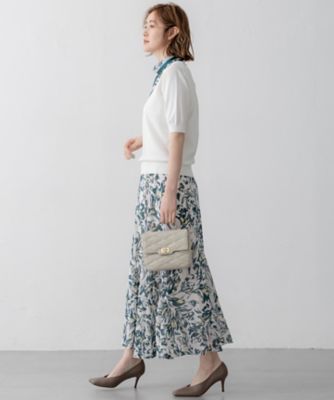 【Ｏｇｇｉ５月号掲載／洗える】プレミアムビオコットン　半袖　ニット（ＫＲ２６ＧＳ０２５１）