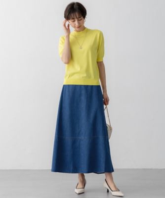 【Ｏｇｇｉ５月号掲載／洗える】プレミアムビオコットン　半袖　ニット（ＫＲ２６ＧＳ０２５１）