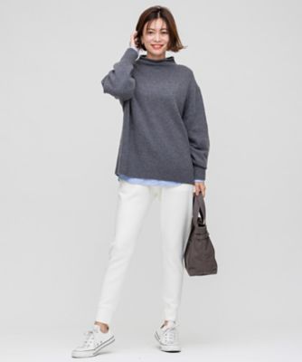 【素敵なあの人掲載】ウールカシミヤブレンドバルキー　モックネック　ニット（ＫＲ２６ＩＷ０５０４）