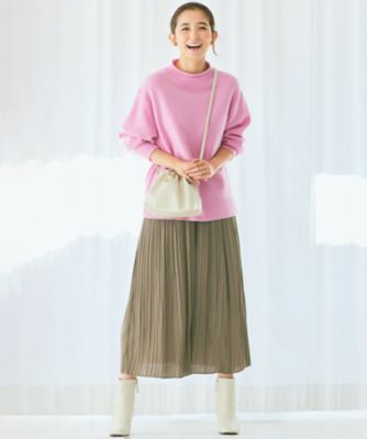 【素敵なあの人掲載】ウールカシミヤブレンドバルキー　モックネック　ニット（ＫＲ２６ＩＷ０５０４）