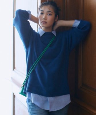 【素敵なあの人掲載】ウールカシミヤブレンドバルキー　モックネック　ニット（ＫＲ２６ＩＷ０５０４）