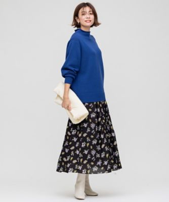 【素敵なあの人掲載】ウールカシミヤブレンドバルキー　モックネック　ニット（ＫＲ２６ＩＷ０５０４）