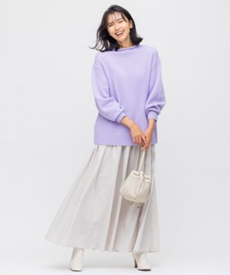 【素敵なあの人掲載】ウールカシミヤブレンドバルキー　モックネック　ニット（ＫＲ２６ＩＷ０５０４）