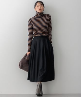【Ｏｇｇｉ１月号／ＣＬＡＳＳＹ．１１月号掲載】ウーステッドウール　リブタートルネック　ニット（ＫＲ２７ＣＷ０４５４）