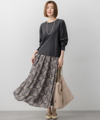 新品未使用 23区 2XL 46 薄手 ヴィスコースストレッチ ドルマンニット 洗える/セットアップ対応】ヴィスコースストレッチ ドルマン