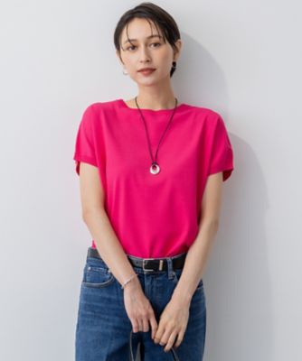 ＜23区 S (Women/小さいサイズ)＞【新色追加／洗える】レーヨンポリエステルストレッチ　プルオーバー　ニット（ＫＲ２７ＧＭ０４５４）