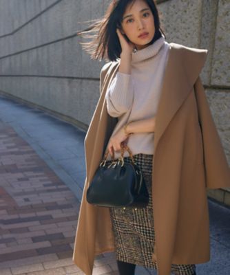 23区ウールカシミヤブレンドバルキー タートルネック ニット ウールカシミヤブレンドバルキー タートルネック ニット