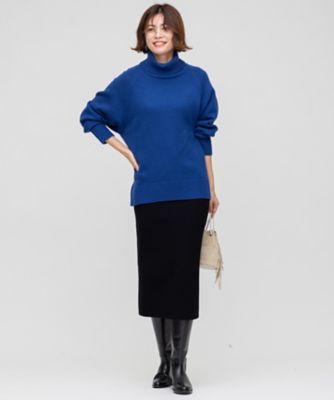 23区ウールカシミヤブレンドバルキー タートルネック ニット ウールカシミヤブレンドバルキー タートルネック ニット