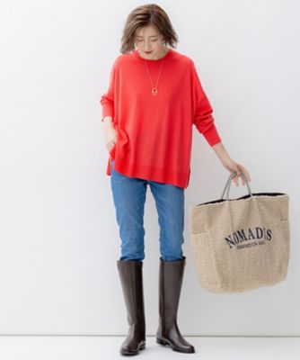 【ＷＥＢ限定カラーあり／洗える】ウーステッドウール　ビッグシルエット　ニット（ＫＲ２７ＳＷ０４５６）